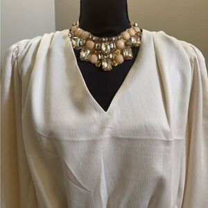Banana Republic Chunky Crystal & Nude Bead Statement Necklace